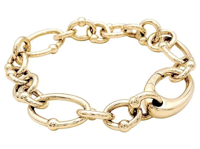 Autre Marque Bracciale a maglie ovali e circolari in oro giallo. - vista 2