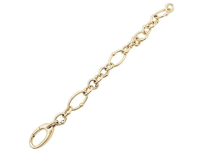 Autre Marque Bracciale a maglie ovali e circolari in oro giallo. - vista 3