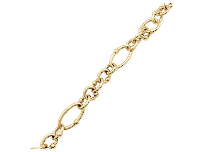 Autre Marque Bracciale a maglie ovali e circolari in oro giallo. - vista 4