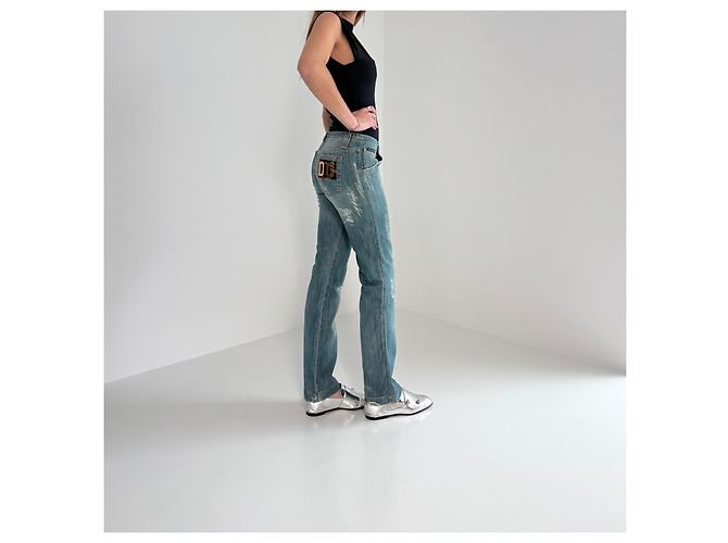 Dolce & Gabbana straight leg denim jeans blue - view 2
