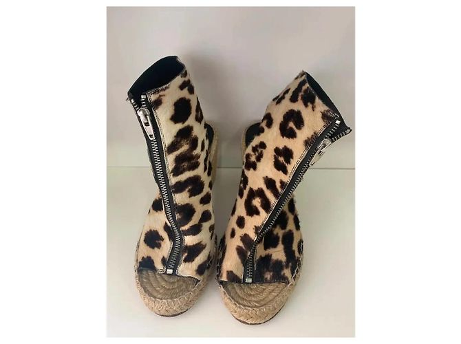 Sandali espadrille Céline stampa leopardata in pelo di pony Stampa leopardo - Ansicht 2