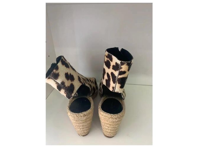 Sandali espadrille Céline stampa leopardata in pelo di pony Stampa leopardo - Ansicht 3