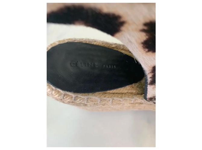 Sandali espadrille Céline stampa leopardata in pelo di pony Stampa leopardo - Ansicht 4