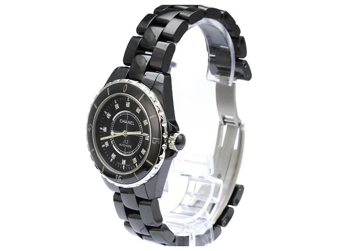 Relógio automático em cerâmica e aço com diamantes Chanel J12 H1626 - vista 2