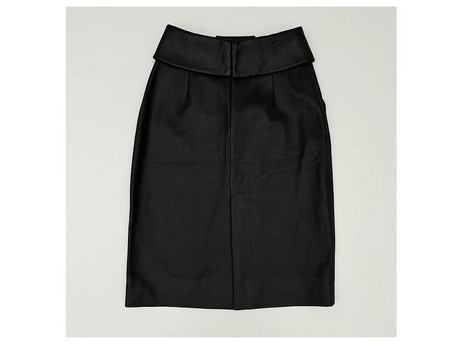 Falda de cuero Balenciaga Pre-Otoño 2012 Negro - vista 4
