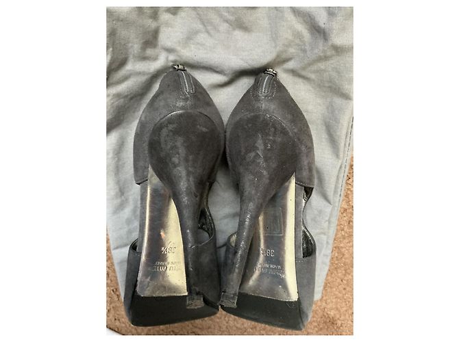 Miu Miu Pumps Dunkelgrau Hirschleder Anthrazitgrau - Ansicht 4