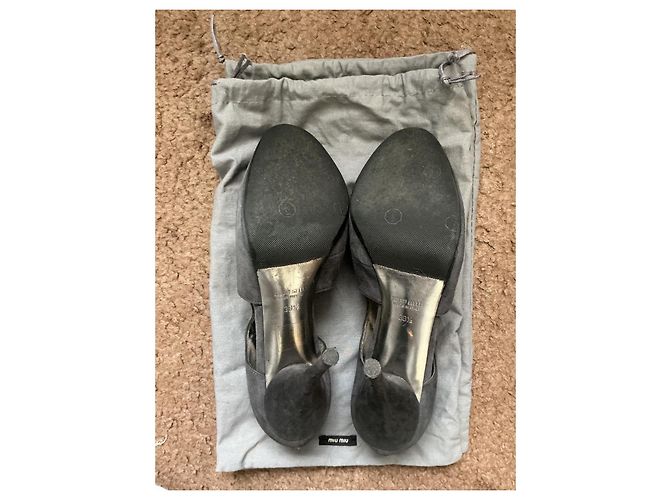 Miu Miu Pumps Dunkelgrau Hirschleder Anthrazitgrau - Ansicht 5