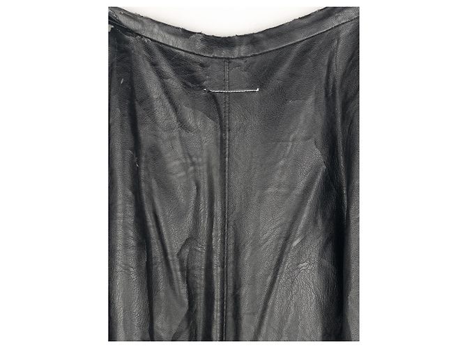 Maison Martin Margiela Saia maxi plissada em couro sintético MM6 Maison Margiela Preto - vista 12