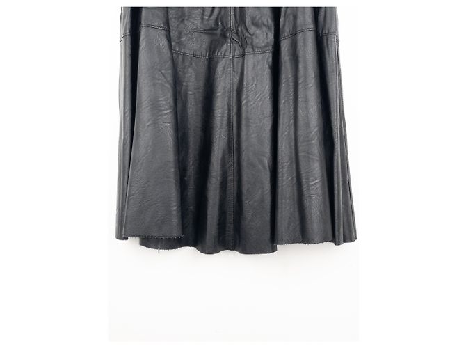 Maison Martin Margiela Saia maxi plissada em couro sintético MM6 Maison Margiela Preto - vista 13
