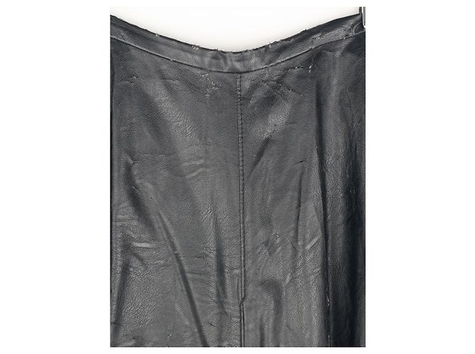 Maison Martin Margiela Saia maxi plissada em couro sintético MM6 Maison Margiela Preto - vista 15