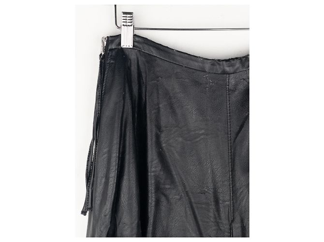 Maison Martin Margiela Saia maxi plissada em couro sintético MM6 Maison Margiela Preto - vista 5