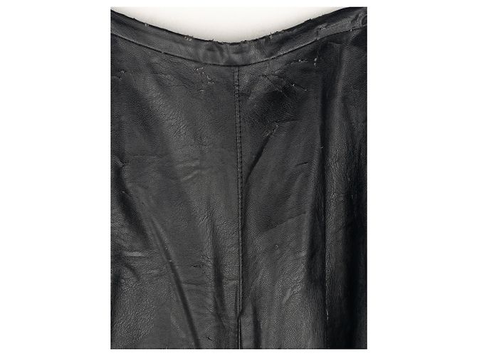 Maison Martin Margiela Saia maxi plissada em couro sintético MM6 Maison Margiela Preto - vista 6