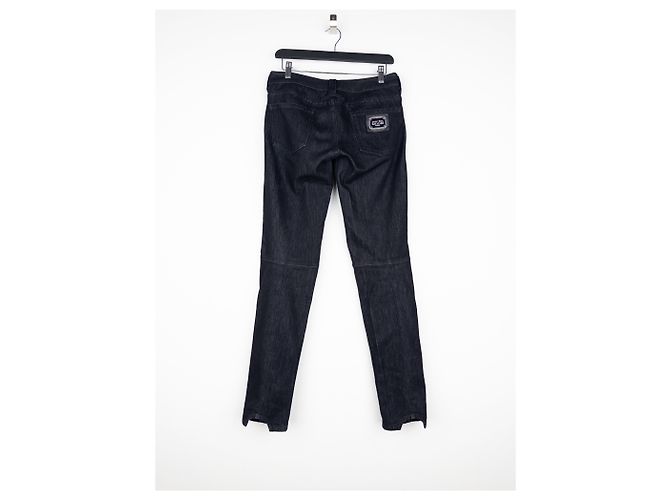 Jean Paul Gaultier Jeans Biker de Denim com Renda e Bondage dos Anos 2000 - vista 2