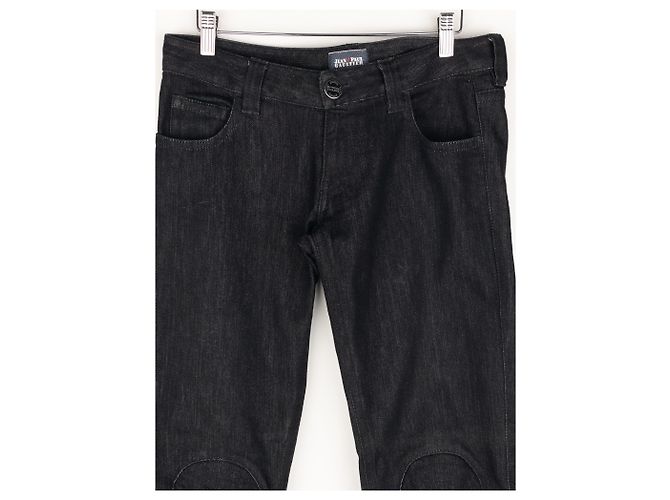 Jean Paul Gaultier Jeans Biker de Denim com Renda e Bondage dos Anos 2000 - vista 3