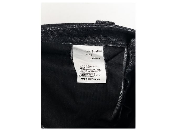 Jean Paul Gaultier Jeans Biker de Denim com Renda e Bondage dos Anos 2000 - vista 8