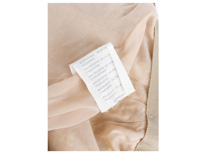 Pantalones de brocado de seda dorada con cinturón Prada SS02 - vista 8