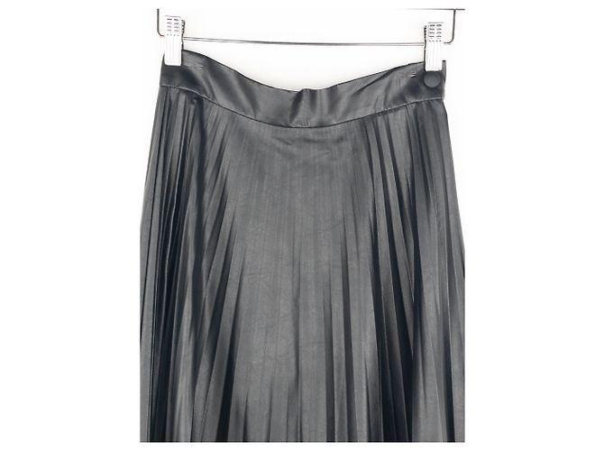Maison Martin Margiela Gonna maxi plissettata in ecopelle MM6 Maison Margiela Nero - vista 3