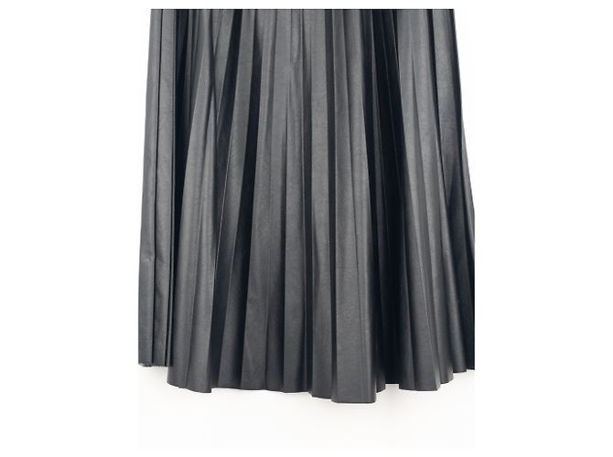 Maison Martin Margiela Gonna maxi plissettata in ecopelle MM6 Maison Margiela Nero - vista 5