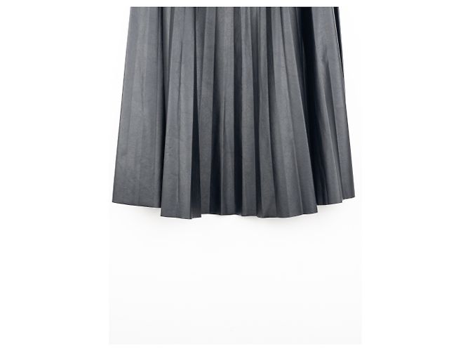 Maison Martin Margiela Gonna maxi plissettata in ecopelle MM6 Maison Margiela Nero - vista 7