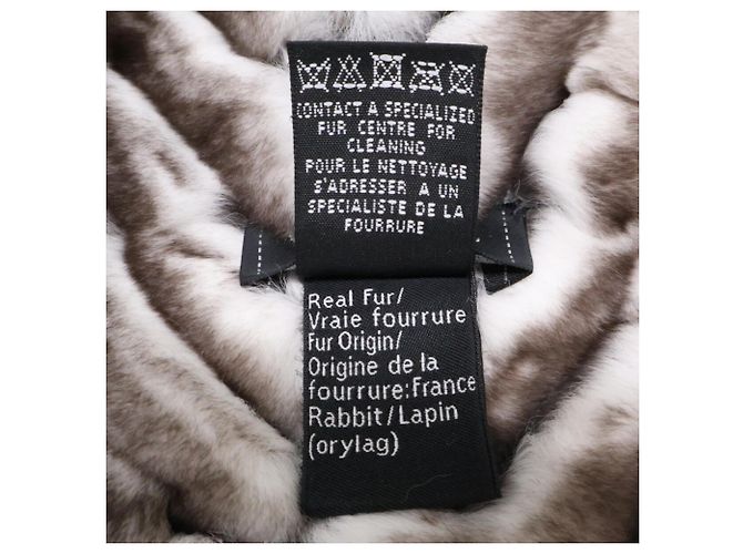Chanel Orylag x Kaschmir Echtfellschal Schwarz Weiß - Ansicht 9