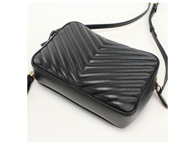 Borsa a spalla in pelle nera Saint Laurent Nero - vista 2