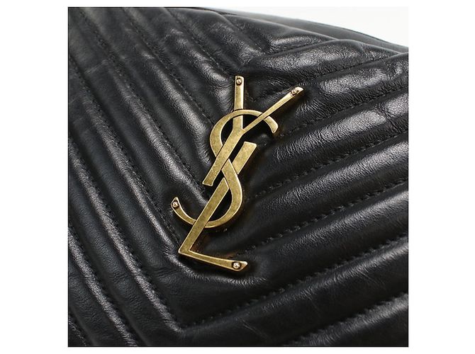 Borsa a spalla in pelle nera Saint Laurent Nero - vista 4