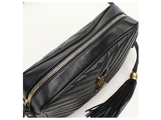 Borsa a spalla in pelle nera Saint Laurent Nero - vista 5