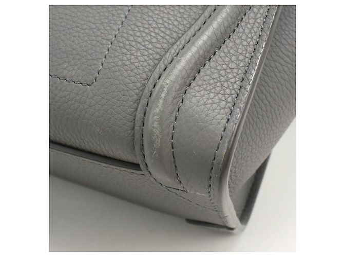 Céline Celine Graue Kalbsleder Tote Tasche Braun - Ansicht 5