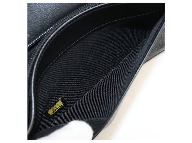 Schwarze bi-fold lange Brieftasche von Chanel - Ansicht 4