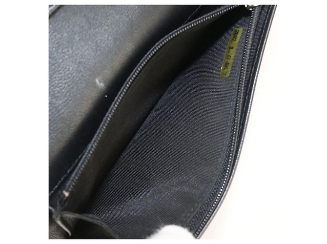 Schwarze bi-fold lange Brieftasche von Chanel - Ansicht 5