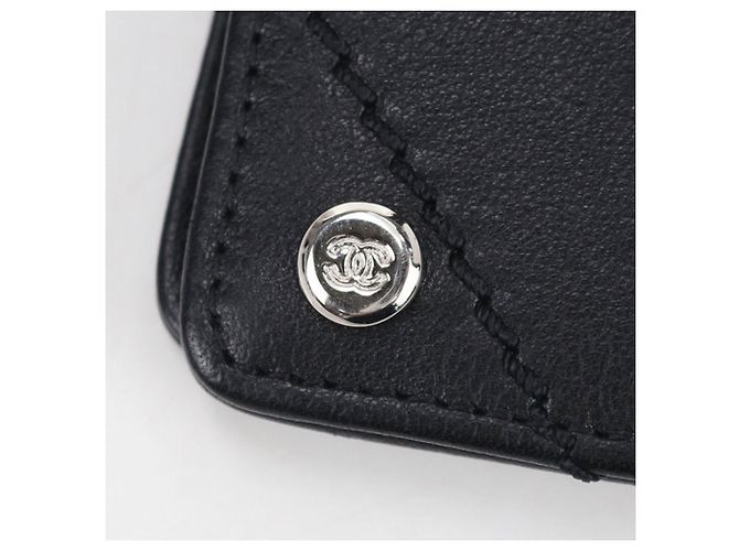Schwarze bi-fold lange Brieftasche von Chanel - Ansicht 6