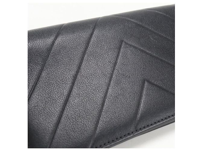 Schwarze bi-fold lange Brieftasche von Chanel - Ansicht 8