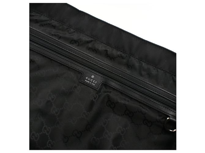 Borsa tote in nylon nero Gucci - vista 4