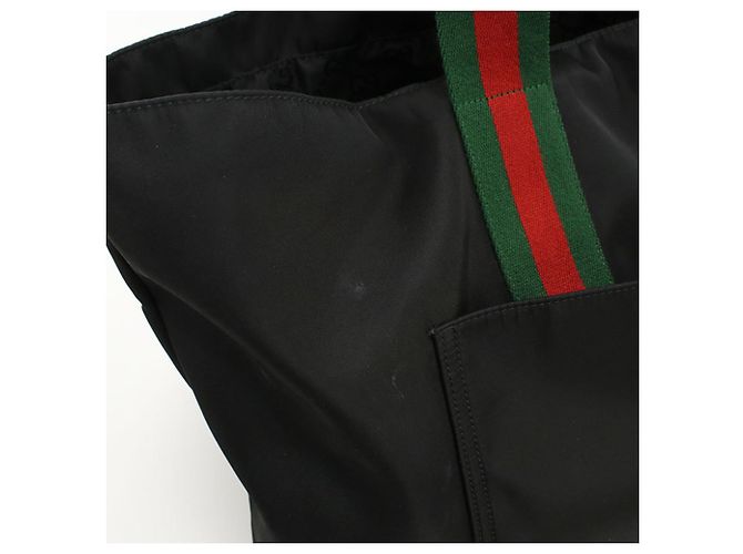 Borsa tote in nylon nero Gucci - vista 5
