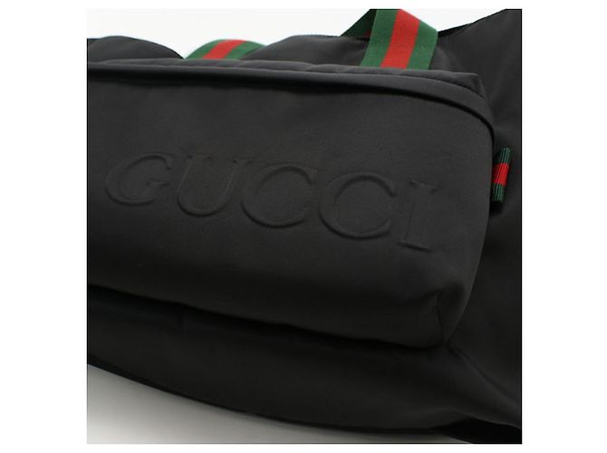 Borsa tote in nylon nero Gucci - vista 6
