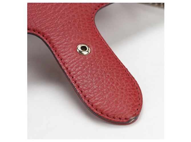 Borsa a tracolla in pelle rossa Gucci Rosso - vista 10
