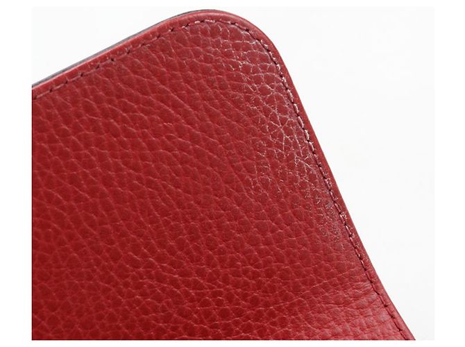 Borsa a tracolla in pelle rossa Gucci Rosso - vista 7