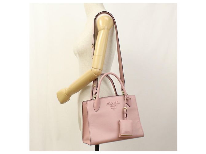 Prada Rosa Saffiano Leder Tote Bag 1BA156 Pink - Ansicht 8