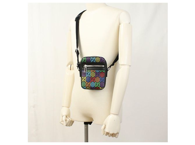 Borsa a Spalla in PVC Nero Gucci - vista 8