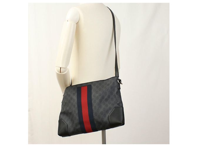 Borsa a tracolla Gucci GG Supreme Nero - vista 9