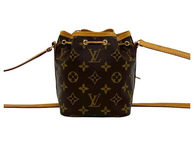 Noe Borsa a spalla mini Nano Noé con motivo logo Monogram Louis Vuitton Marrone - vista 3