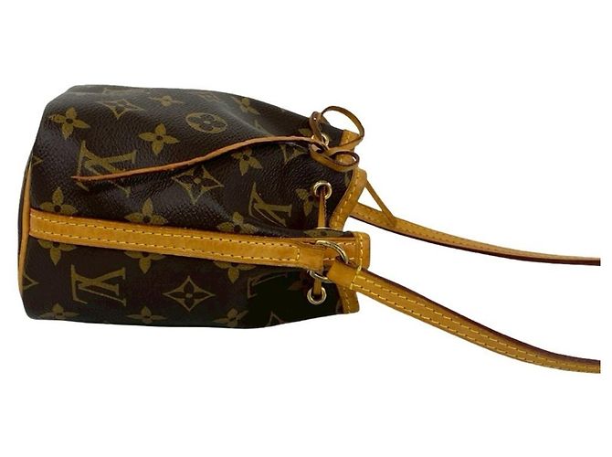 Noe Borsa a spalla mini Nano Noé con motivo logo Monogram Louis Vuitton Marrone - vista 6