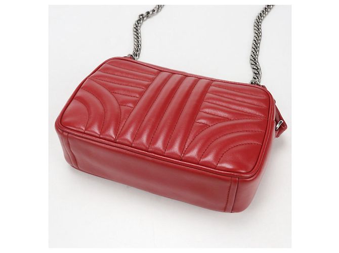 Borsa a tracolla in pelle rossa Prada Rosso - vista 2