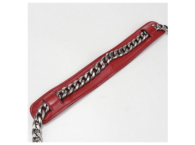 Borsa a tracolla in pelle rossa Prada Rosso - vista 6
