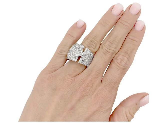 Chaumet Ring, "Liens XL", Weißgold, Diamanten. - Ansicht 6