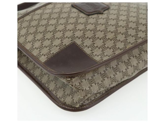Céline Borsa a Spalla in Tela Macadam CELINE PVC Beige Oro Auth bs34714 D'oro - vista 11