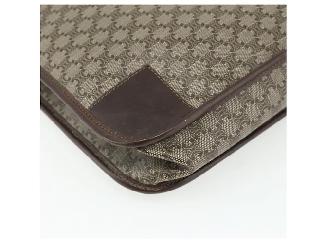 Céline Borsa a Spalla in Tela Macadam CELINE PVC Beige Oro Auth bs34714 D'oro - vista 13