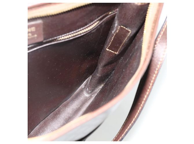 Céline Borsa a Spalla in Tela Macadam CELINE PVC Beige Oro Auth bs34714 D'oro - vista 17