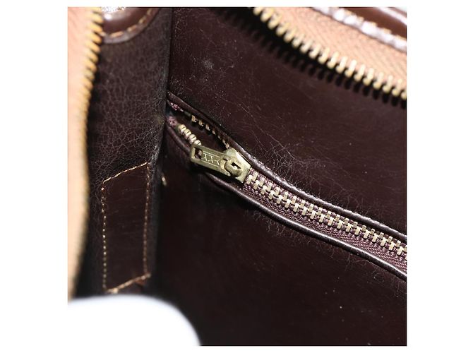 Céline Borsa a Spalla in Tela Macadam CELINE PVC Beige Oro Auth bs34714 D'oro - vista 19