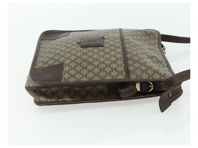 Céline Borsa a Spalla in Tela Macadam CELINE PVC Beige Oro Auth bs34714 D'oro - vista 5